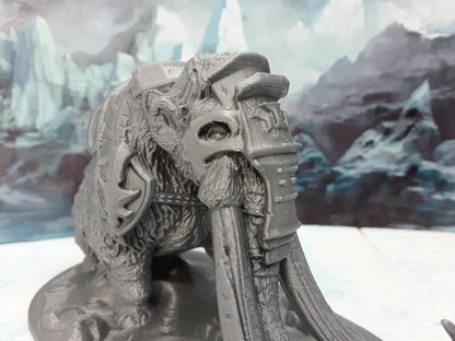 Armored Woolly Mammoth Miniature Mini Figure Tabletop Game Dungeons & Dragons