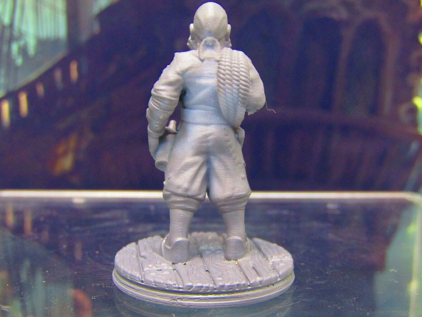 Bandana Wearing Human Pirate Crewman w/Bottle Miniature Figure 3D Printed Model