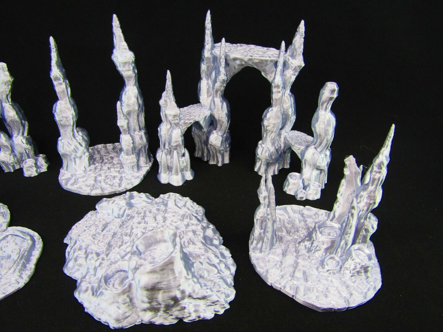 10pc Lava Field Chamber Set Scatter Terrain Scenery 3D Printed Mini Miniature