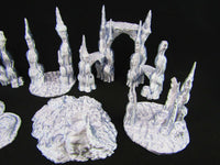 
              10pc Lava Field Chamber Set Scatter Terrain Scenery 3D Printed Mini Miniature
            