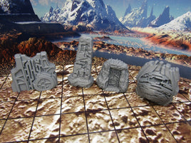 Runic Stone Relic Artifacts Scatter Terrain Scenery Miniature 3D Printed Model