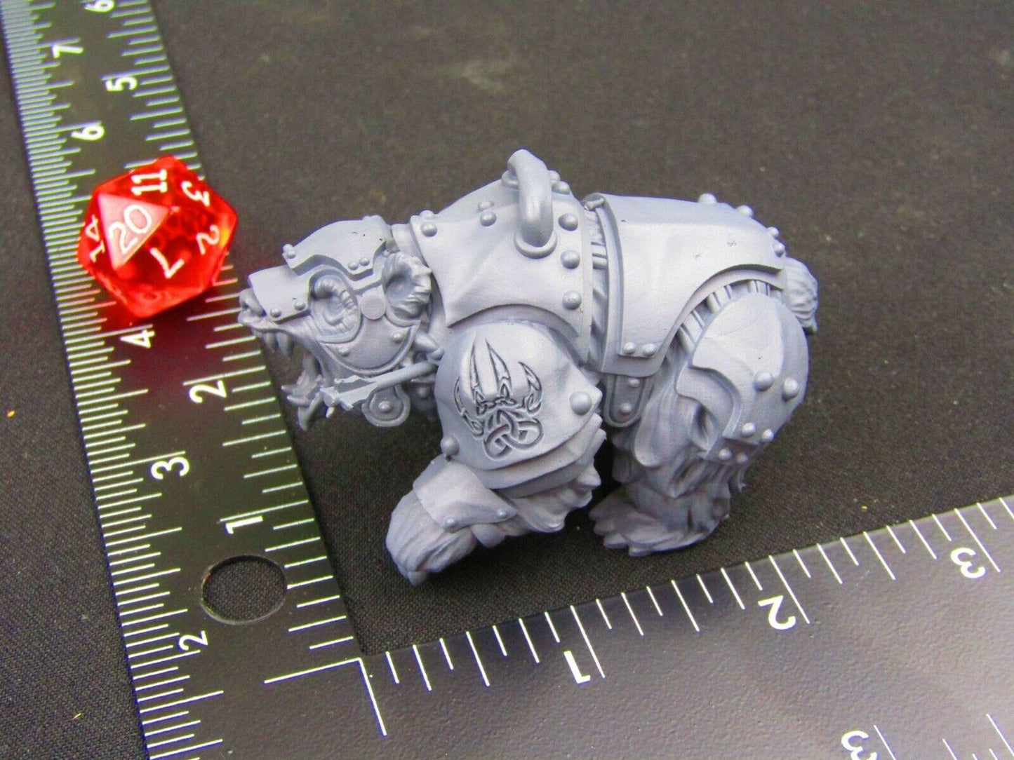 War Bear w/ Mount Mini Miniature 3D Printed Model 28/32mm Scale Fantasy DnD