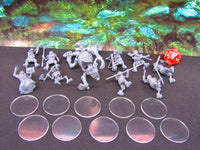 
              10pc Small Skeletal Army Set Mini Miniatures 3D Printed Resin Model Figure
            