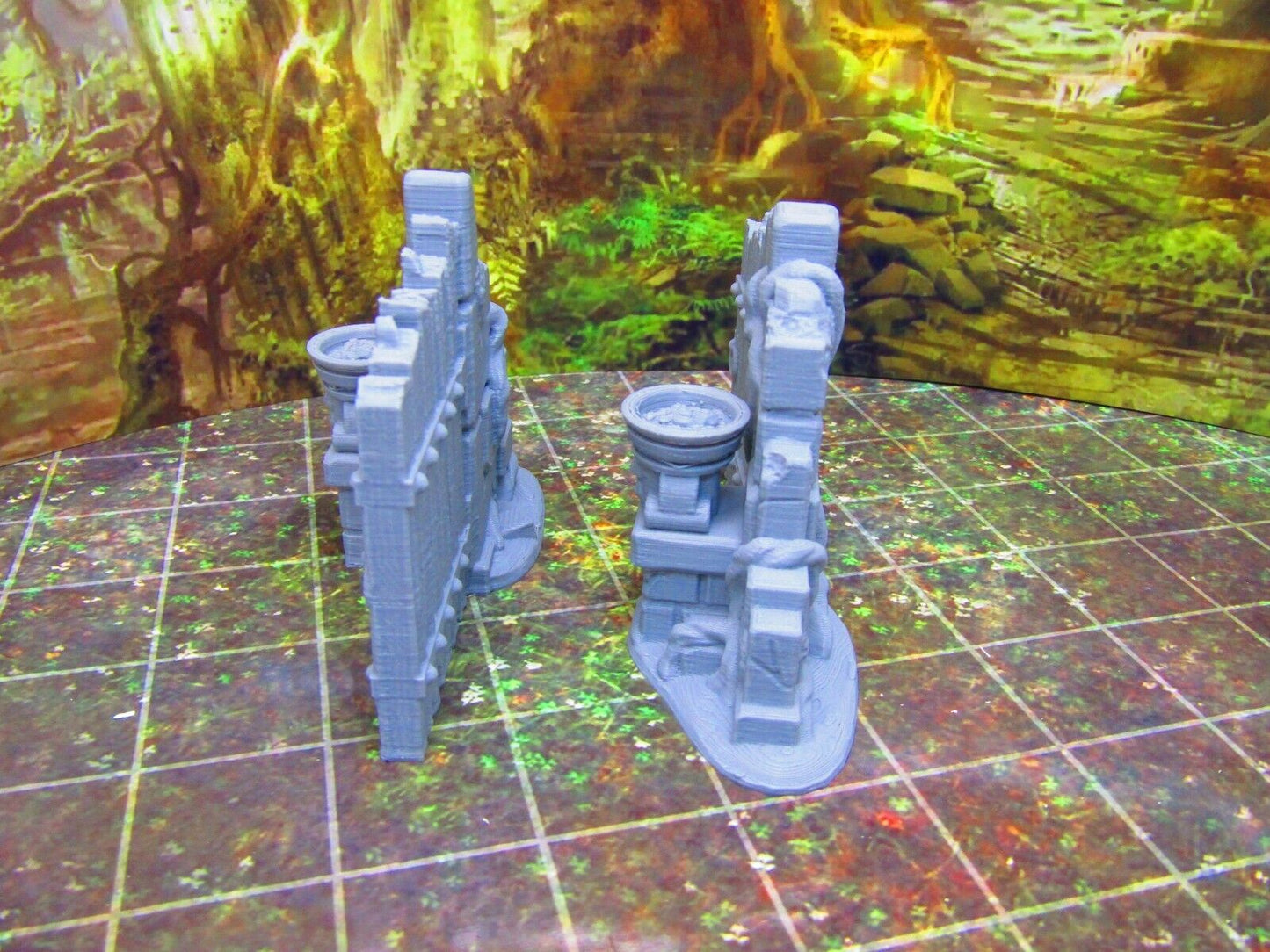 Jungle Temple Entrance Gateway Doors Scatter Terrain Scenery 3D Printed Model