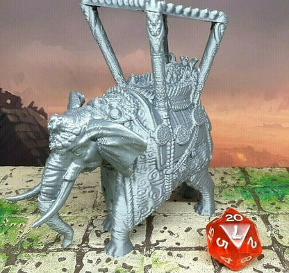 Pair of Riding & Pack Elephants Mini Miniature Figure 28-32mm Tabletop Gaming