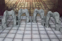 
              4pc Dry Cavern Dungeonsticks Cave Open Doorways Walls Map Tile Set Scenery D&D
            