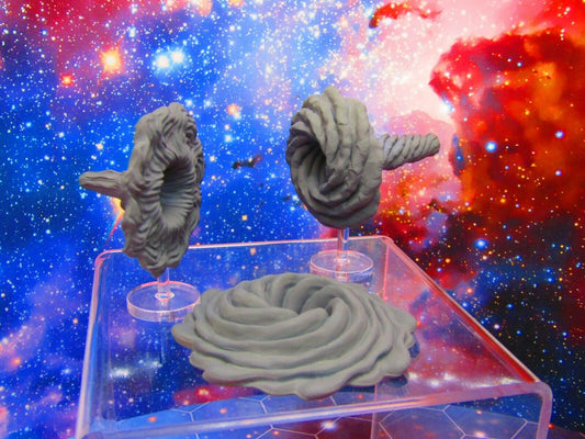 Wormhole Blackhole Portals Lot 3 Piece Space Set Starfinder Fleet Scale Starship
