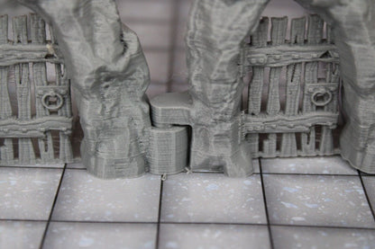 4pc Dry Cavern Dungeonsticks Cave Closed Doorways Walls Map Tile Set Scenery D&D
