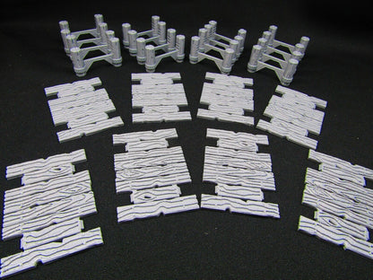 24pc Narrow Modular Boat Ship Docks Pier Set Scenery Scatter Terrain Props