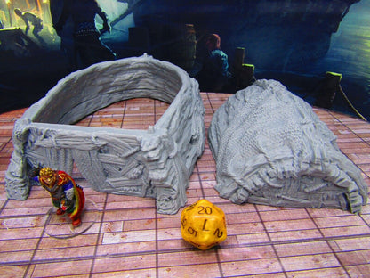 Boat Hull Building House Docks / Seaside Shack Scenery Scatter Terrain Props