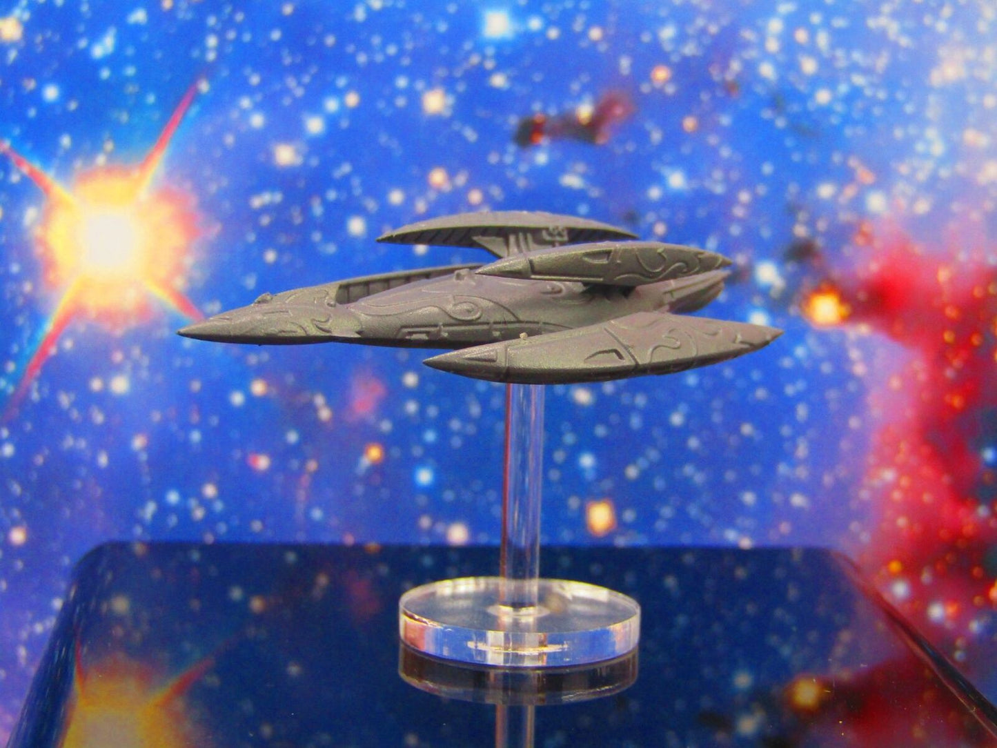 Kshellik Corvette Frigate Mass 2 W/ Flight Stand & Rod Astra Nebula Billion Suns