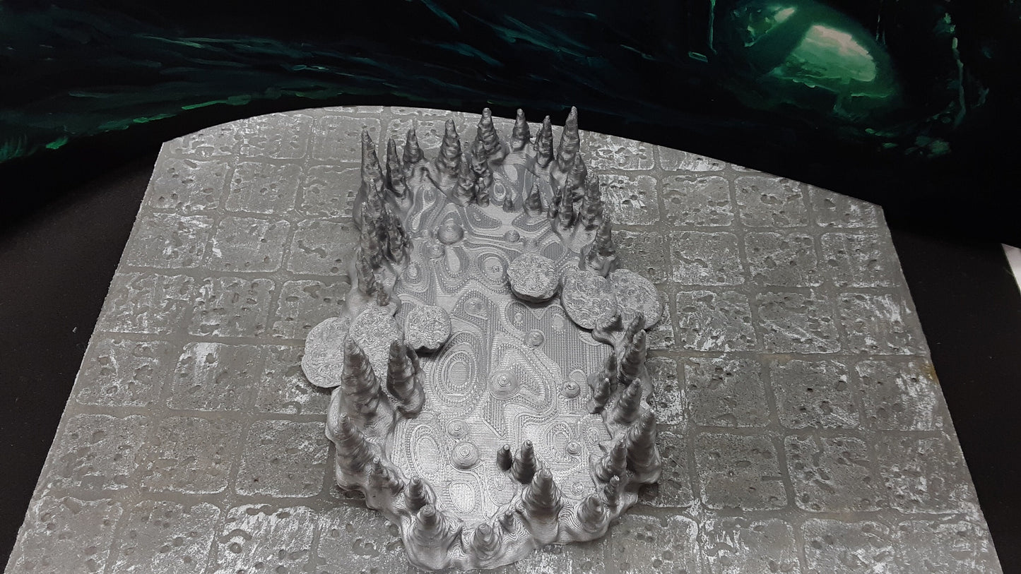 5 Piece Cavern Cave Stalagmite Pool 28mm Scale Fantasy Scatter Terrain Model for RPG Tabletop Fantasy Games Dungeon's & Dragons 3D Printed