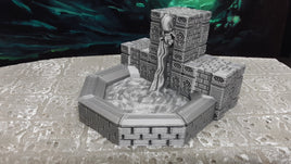 Dwarven Halls Stone Fountain Scatter Terrain Miniature Model UNPAINTED 28mm Scale RPG Fantasy Games Dungeons & Dragons 3D Printed