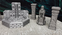 
              7 Piece Dwarven Halls Stone Fountain, Pillars, Statues Scatter Terrain Miniature Model 28mm Scale RPG Fantasy Dungeons & Dragons 3D Printed
            