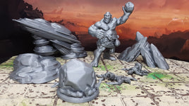 7 Piece Giant Cyclops with Victims and Terrain Set Figure Model Monster Encounter 28mm Scale RPG Fantasy Dungeons & Dragons 3D Printed