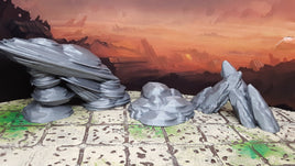 Rock Formations Scatter Terrain 3 Piece Set Miniature Figure Model 28mm Scale RPG Fantasy Dungeons & Dragons 3D Printed