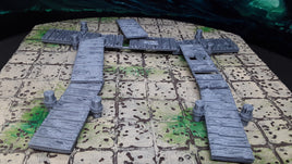8 Piece Ship Dock Board Walk Set 28mm Scale Fantasy Scatter Terrain for RPG Fantasy Games Dungeons & Dragons 3D Printed
