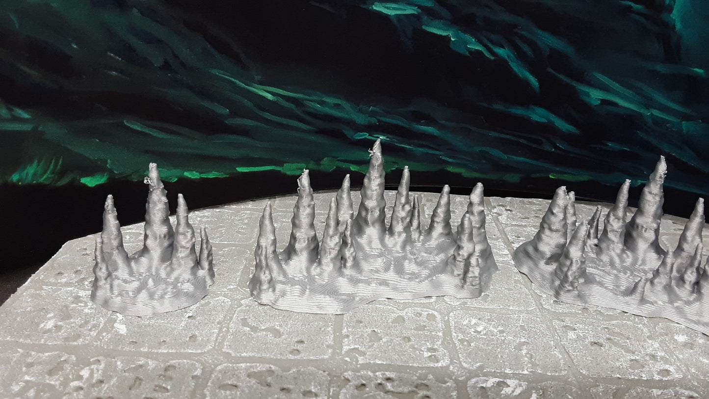 5 Piece Cavern Cave Stalagmite Pool 28mm Scale Fantasy Scatter Terrain Model for RPG Tabletop Fantasy Games Dungeon's & Dragons 3D Printed