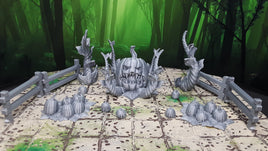 14 Piece Patchmaster Pumpkin King Monster Encounter Miniature Model UNPAINTED 28mm Scale RPG Fantasy Games Dungeons & Dragons 3D Printed