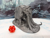 
              Armored Woolly Mammoth 28mm Scale Figure for RPG Fantasy Games Dungeons & Dragons 3D Printed EC3D Wilds of Wintertide Mini Miniature Model
            