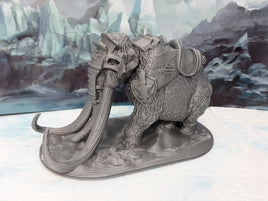 Armored Woolly Mammoth 28mm Scale Figure for RPG Fantasy Games Dungeons & Dragons 3D Printed EC3D Wilds of Wintertide Mini Miniature Model