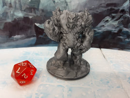 Ice, Frost, Snow, Winter Golem / Elemental 28mm Scale Figure for RPG Fantasy Games Dungeons & Dragons 3D Printed Mini Miniature Model