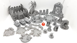 26 Piece Den of Alien Evil Mindflayer Encounter Scatter Terrain Set Scenery Dungeons & Dragons Sci Fi 3D Printed Mini Miniature Figures