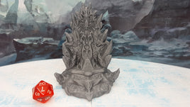 Icy Shard Throne w/ Dais Scatter Terrain Scenery 28mm Dungeons & Dragons 3D Printed Mini Miniature Model Wilds of Wintertide