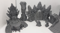
              12 Piece Icy Palace Castle Set Scatter Terrain Scenery 28mm Dungeons & Dragons 3D Printed Mini Miniature Model Wilds of Wintertide
            