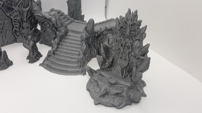 12 Piece Icy Palace Castle Set Scatter Terrain Scenery 28mm Dungeons & Dragons 3D Printed Mini Miniature Model Wilds of Wintertide