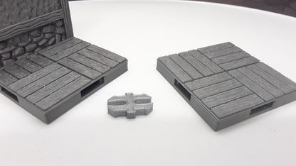 15 Tile Set Town Bar Inn Openforge Locking Modular Dungeon Tiles w/ Doors 3D Printed Model Tabletop Game Dungeons and Dragons D&D Open Lock