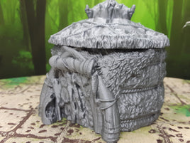 Barbarian Tribal Hut Removable Roof Scatter Terrain Scenery 28mm Dungeons & Dragons 3D Printed Mini Miniature Model Wilds of Wintertide