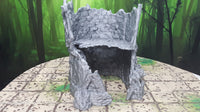 
              Ruined Watchtower Scatter Terrain Scenery 28mm Dungeons & Dragons 3D Printed Mini Miniature Model Tabletop War Gaming Wilds of Wintertide
            