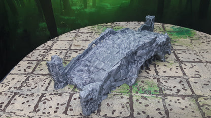 Ruined Stone Bridge Scatter Terrain Scenery 28mm Dungeons & Dragons 3D Printed Mini Miniature Model Tabletop War Gaming Wilds of Wintertide