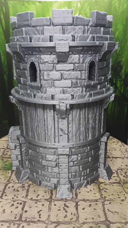 4 Floor Modular Watchtower Stone Castle Terrain Scenery 28mm Dungeons & Dragons 3D Printed Mini Miniature Model Tabletop War Gaming