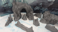 
              8 Piece Rocky Icy Mountain Scatter Terrain Scenery Set 28mm Dungeons & Dragons 3D Printed Mini Miniature Model Wilds of Wintertide
            