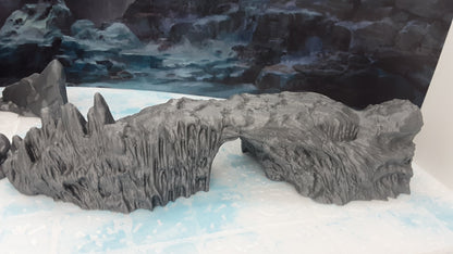 8 Piece Rocky Icy Mountain Scatter Terrain Scenery Set 28mm Dungeons & Dragons 3D Printed Mini Miniature Model Wilds of Wintertide
