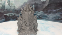 
              Icy Shard Throne w/ Dais Scatter Terrain Scenery 28mm Dungeons & Dragons 3D Printed Mini Miniature Model Wilds of Wintertide
            