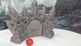 Ice Palace Castle Gates Entryway Scatter Terrain Scenery 28mm Dungeons & Dragons 3D Printed Mini Miniature Model Wilds of Wintertide