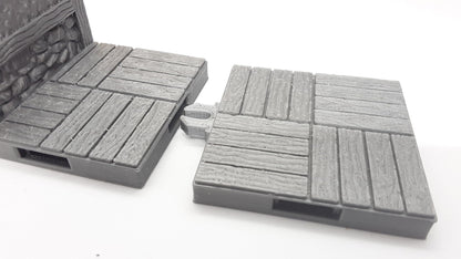 15 Tile Set Town Bar Inn Openforge Locking Modular Dungeon Tiles w/ Doors 3D Printed Model Tabletop Game Dungeons and Dragons D&D Open Lock