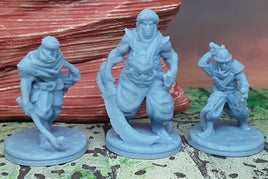 3x Marauders Desert Thieves Mini Miniatures Figure for RPG Fantasy Games Dungeons & Dragons 3D Printed Resin Empire of Scorching Sands