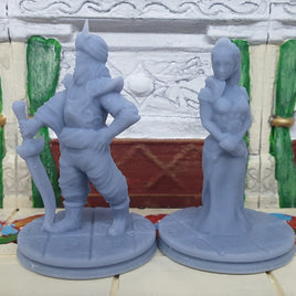 Arabian Prince and Princess Mini Miniatures Figure Tabletop Fantasy Games Dungeons & Dragons 3D Printed Resin Empire of Scorching Sands