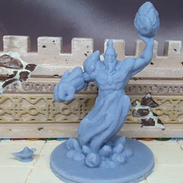 Earth Genie Djinn With Lamp Mini Miniatures Figure Tabletop Fantasy Games Dungeons & Dragons 3D Printed Resin Empire of Scorching Sands