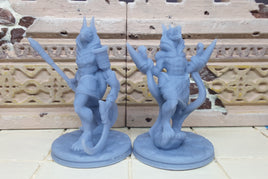 Pair of Anubis Warriors WereJackals Mini Miniatures Figure Tabletop Fantasy Games Dungeons & Dragons 3D Printed Resin Empire Scorching Sands
