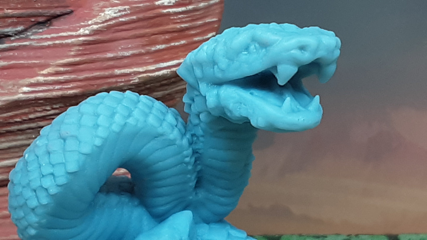 Large Viper Snake Mini Miniature Figure for RPG Fantasy Games Dungeons & Dragons 3D Printed Resin Empire of Scorching Sands