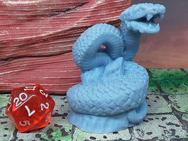 Large Viper Snake Mini Miniature Figure for RPG Fantasy Games Dungeons & Dragons 3D Printed Resin Empire of Scorching Sands