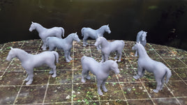 Lot of Horse Mini Figure Miniatures You Choose Quantity 28mm Scale RPG Fantasy Dungeons & Dragons 3D Printed Resin