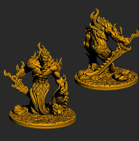 
              Fire Genie Djinn With Lamp Mini Miniatures Figure Tabletop Fantasy Games Dungeons & Dragons 3D Printed Resin Empire of Scorching Sands
            