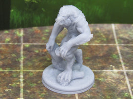 Prowling Werewolf Miniature Mini 3D Printed Resin Model 28/32 mm Scale RPG Fantasy Games Dungeons & Dragons Tabletop Gaming 3D Printed Resin