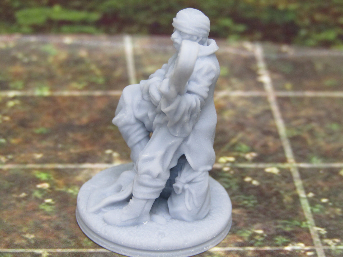 Street Performer Musician Bard & Cat Mini Miniature Figure 3D Printed Model 28/32mm Scale RPG Fantasy Games Dungeons Dragons Tabletop Gaming